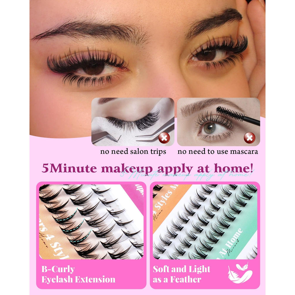 Transform your look with Calphdiar Bottom Lash Clusters for a stunning fairy eye effect. Easy, salon-quality application at home.