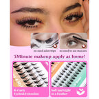 Transform your look with Calphdiar Bottom Lash Clusters for a stunning fairy eye effect. Easy, salon-quality application at home.