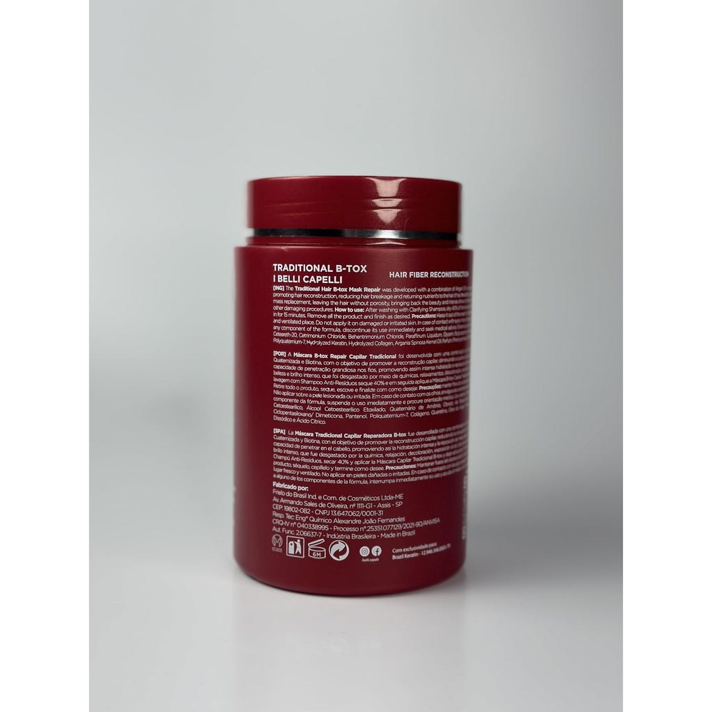 I Belli Capelli Ravenna Hair B-tox treatment for hair reconstruction. Available online for order.