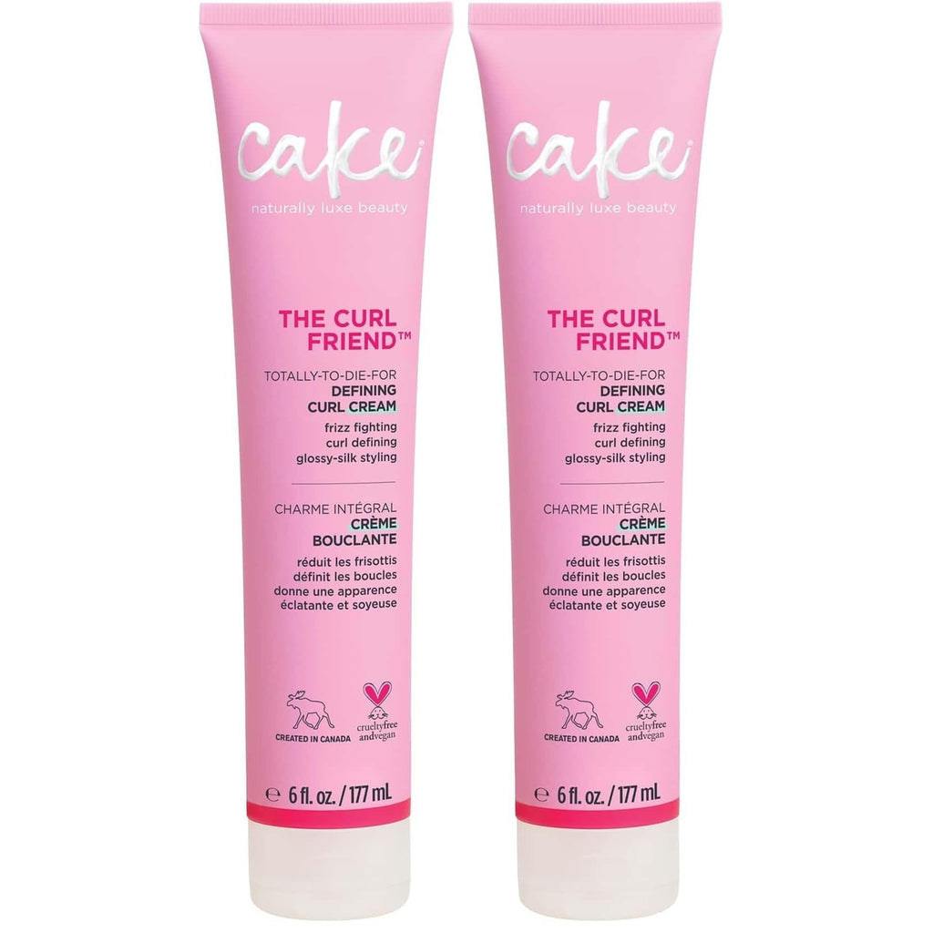 Cake Beauty x Barbie Curl Friend Defining Curl Cream - Bounce Curly Hair Styling Product & Anti Frizz Control Heat Protectant for Hair Detangler – Cruelty Free & Vegan