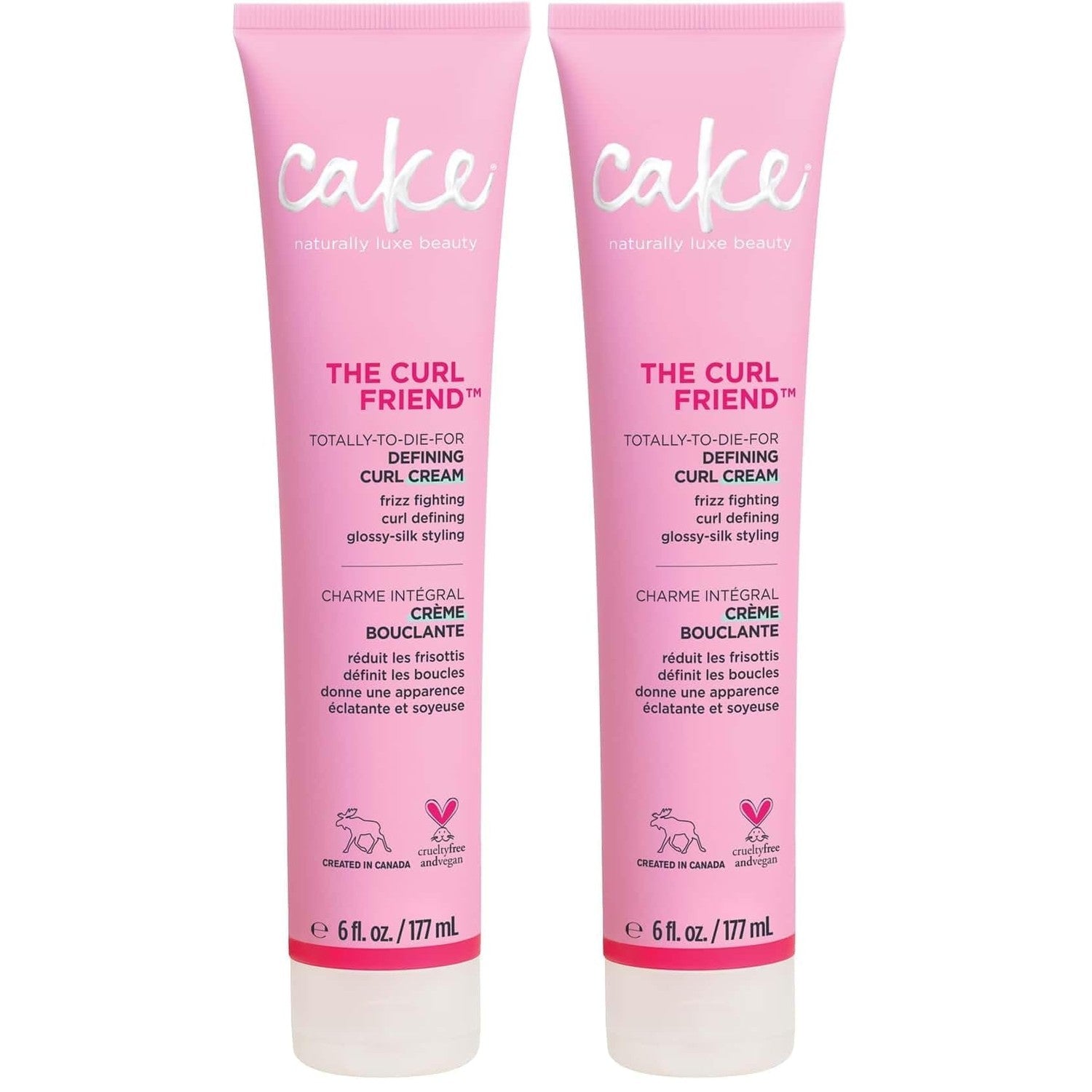 Cake Beauty x Barbie Curl Friend Defining Curl Cream - Bounce Curly Hair Styling Product & Anti Frizz Control Heat Protectant for Hair Detangler – Cruelty Free & Vegan