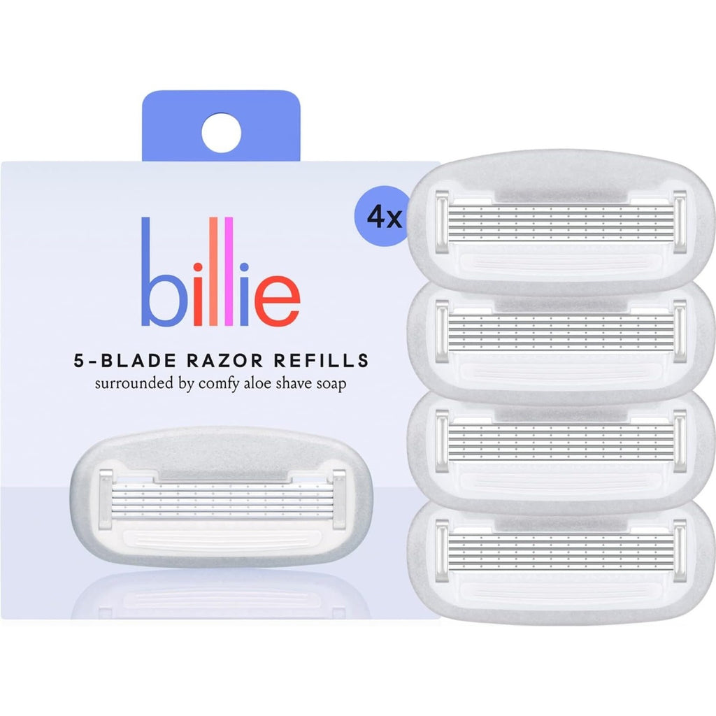 Billie Women’s Razor Refill Blades 5-Blade Cartridges - 8 count | 5 blade razors for women, Sensitive skin, Surrounded by aloe shave soap
