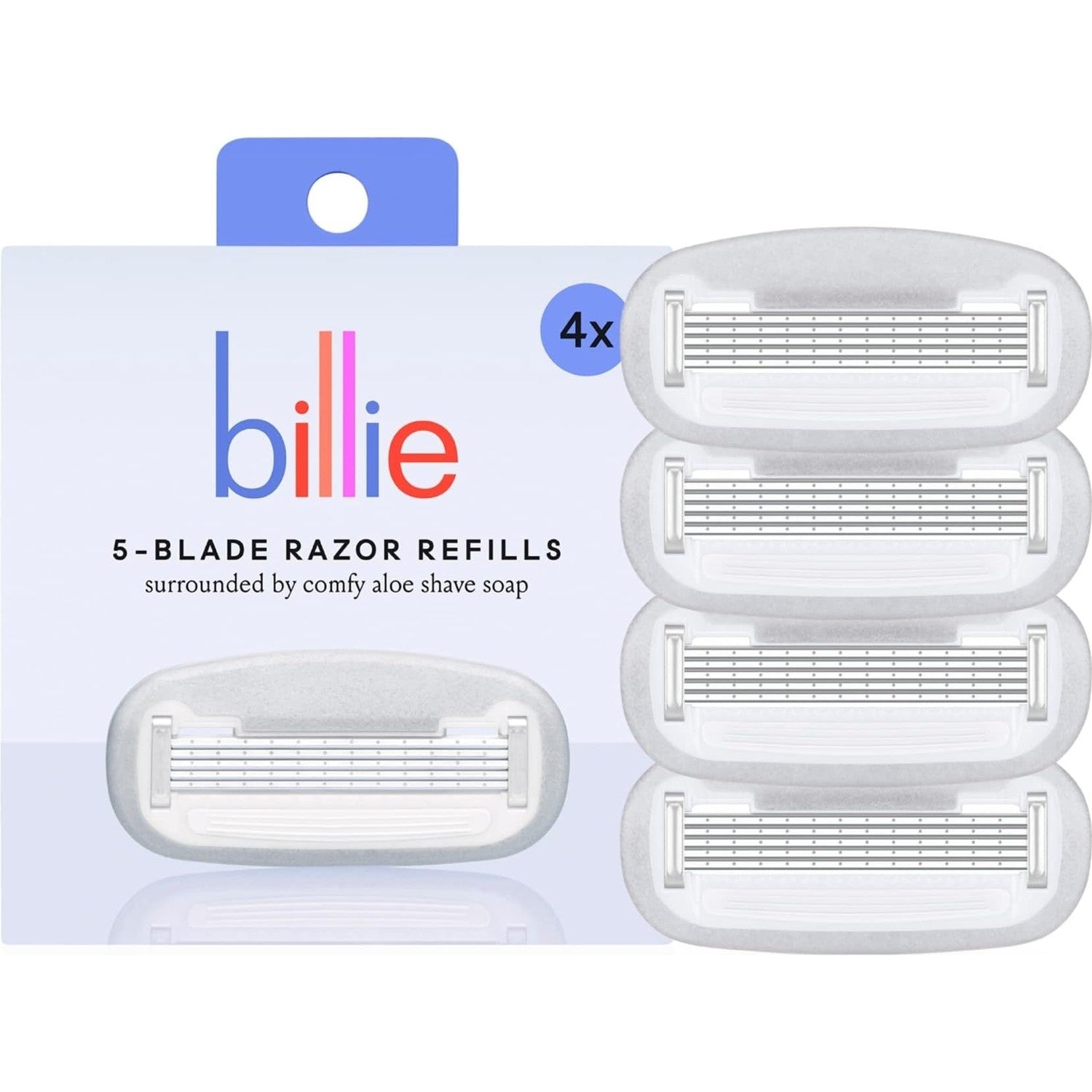 Billie Women’s Razor Refill Blades 5-Blade Cartridges - 8 count | 5 blade razors for women, Sensitive skin, Surrounded by aloe shave soap