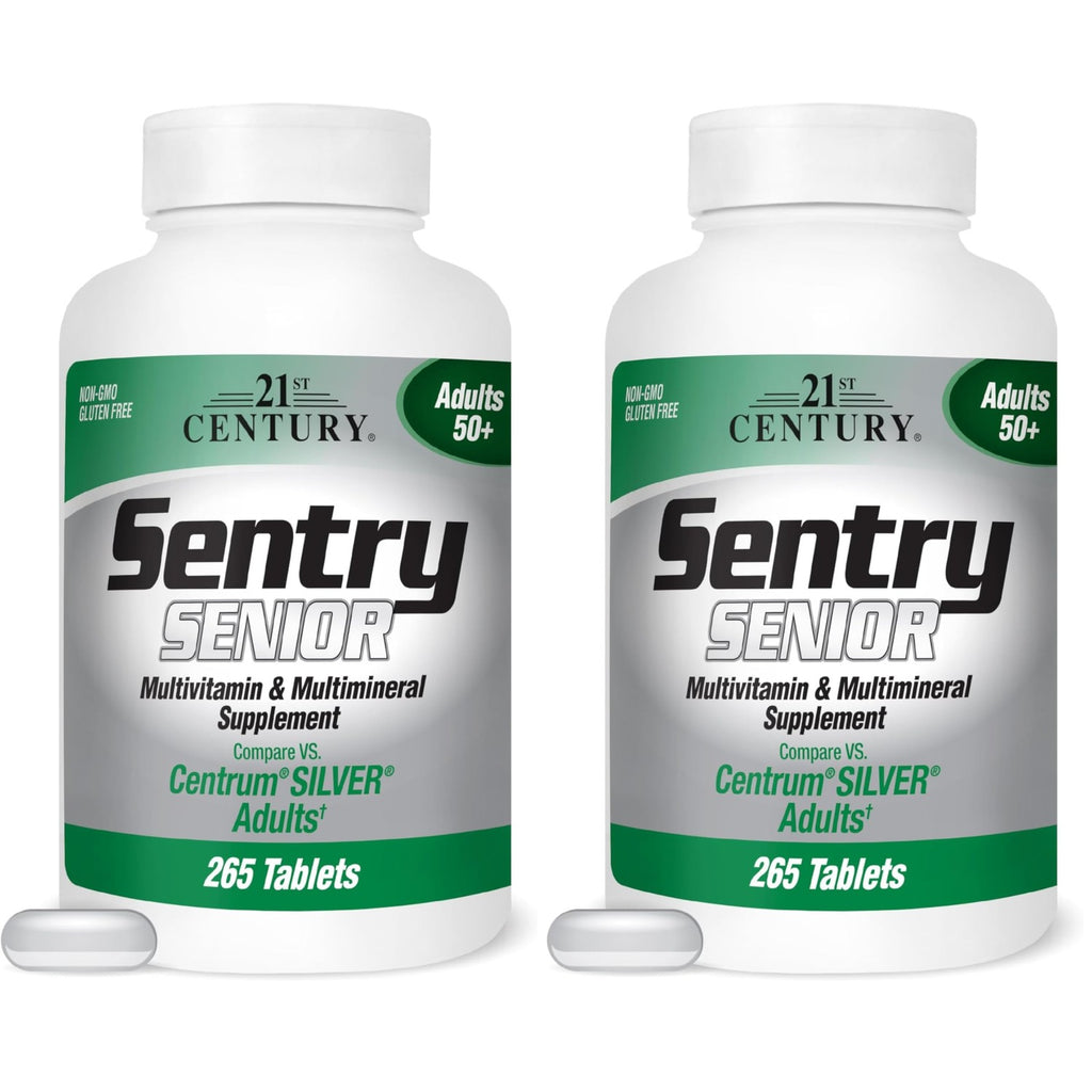 21st Century Sentry Senior Multivitamin, Adults 50+, 265 Tablets | Complete Daily Multivitamin & Multimineral, Compare VS. Centrum® SILVER Adults, Adults 50 Plus, Supports Heart, Eye