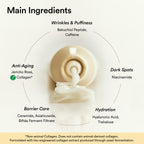 Abib PDRN Vegan Collagen Lip Mask Glazed showcases key ingredients promoting hydration, anti-aging, and skin care benefits.