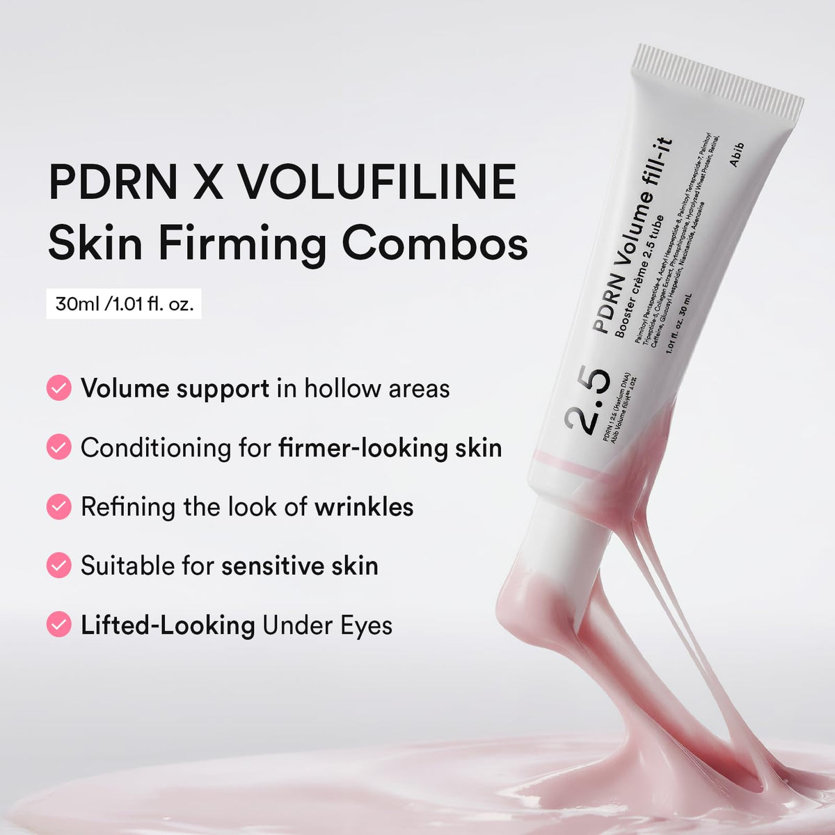 Premium imported Abib PDRN Volume Fill-It Booster Cream, ideal for firmer skin and reducing wrinkles.