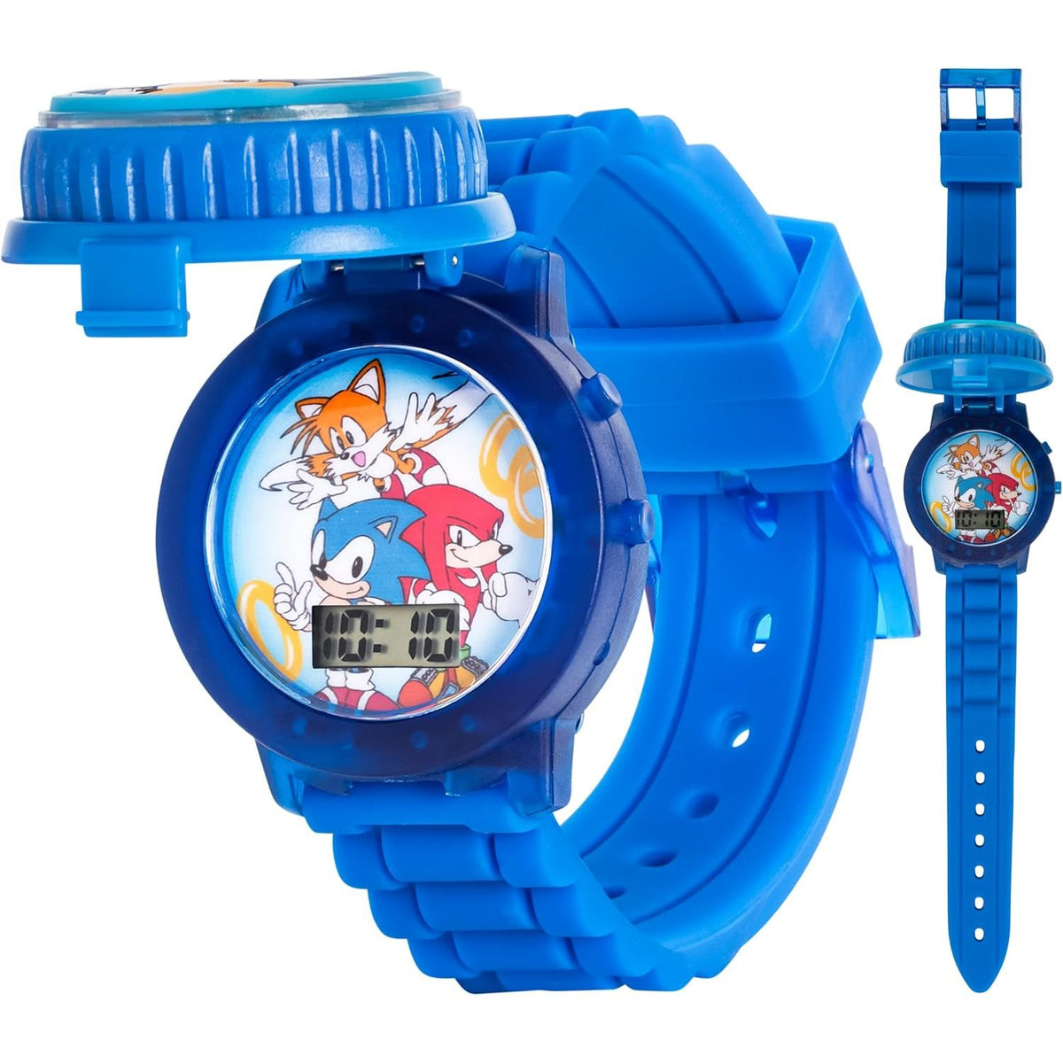 Discover the authentic Accutime Sonic the Hedgehog watch, featuring vibrant graphics and a comfortable blue strap.