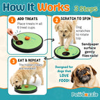 Adjustable Dog Nail Scratch Board in high-quality finish, showing steps for use. Available at Curat Cart for dogs that love food.