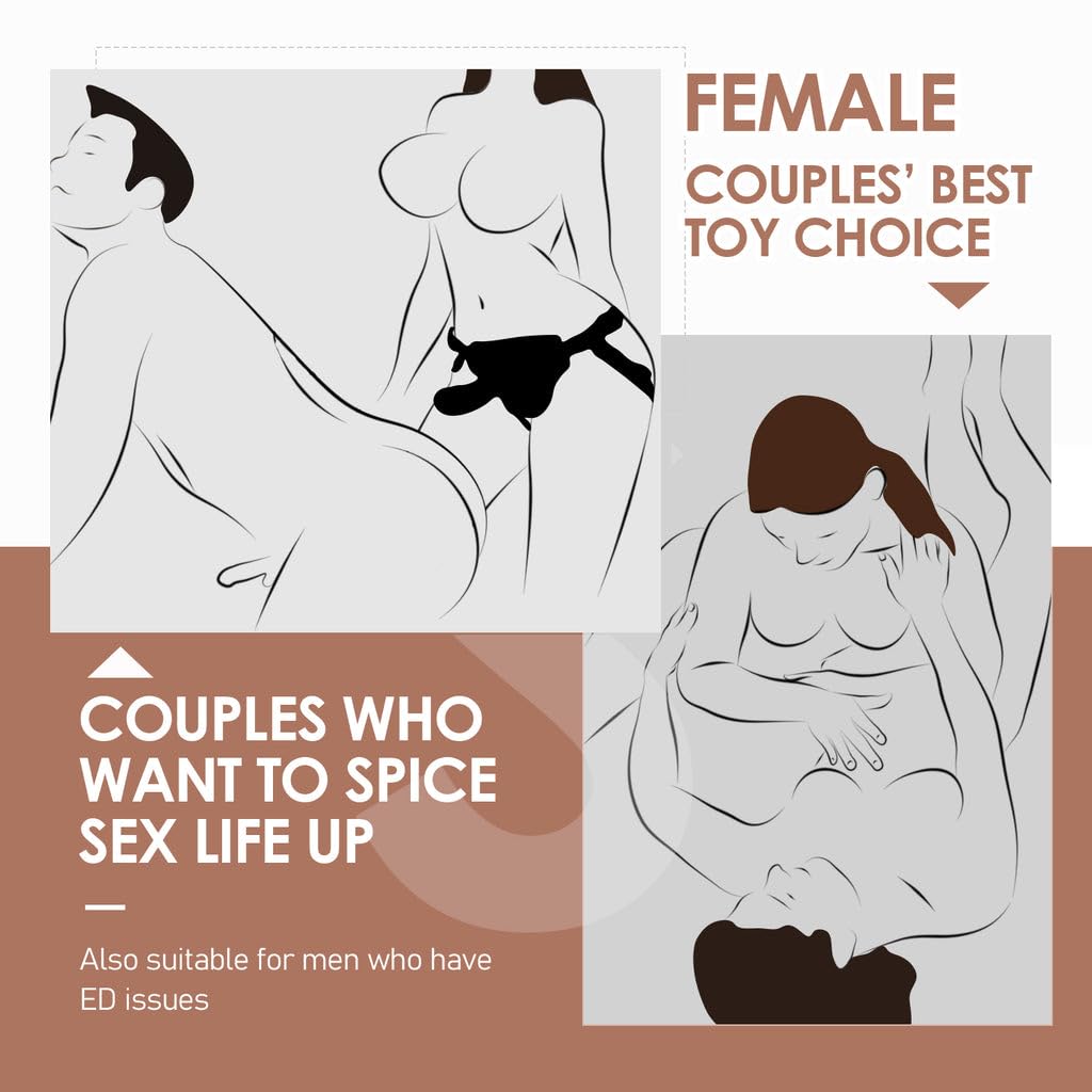 Explore the Adjustable Harness Strap-On Dildo Set, specially curated by Curat Cart for couples seeking to enhance their intimacy. Perfect for all preferences.