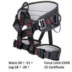 Durable adjustable climbing harness safety belt with high-quality finish, available at Curat Cart for secure and comfortable use.