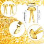 ADULLPONY Gold Brads Paper Fasteners, 100% Authentic and available in India at Curat Cart. High-quality metal for easy shaping.