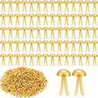 Discover premium imported ADULLPONY Gold Brads Paper Fasteners at Curat Cart, perfect for crafting and organization. Elevate your projects.