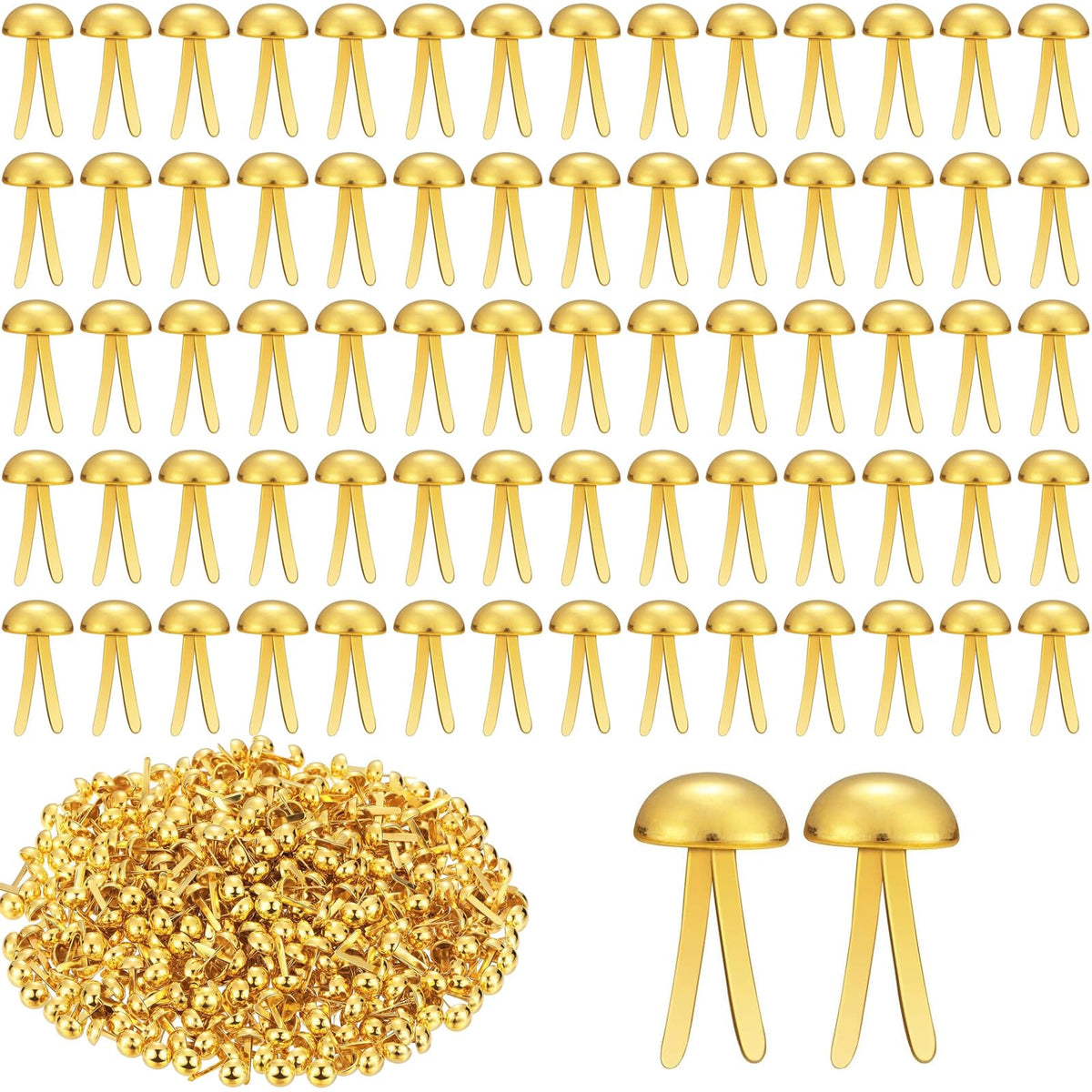 Discover premium imported ADULLPONY Gold Brads Paper Fasteners at Curat Cart, perfect for crafting and organization. Elevate your projects.