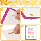 ADULLPONY Gold Brads Paper Fasteners showcased in easy-to-use steps. Premium quality from Curat Cart for effortless crafting.