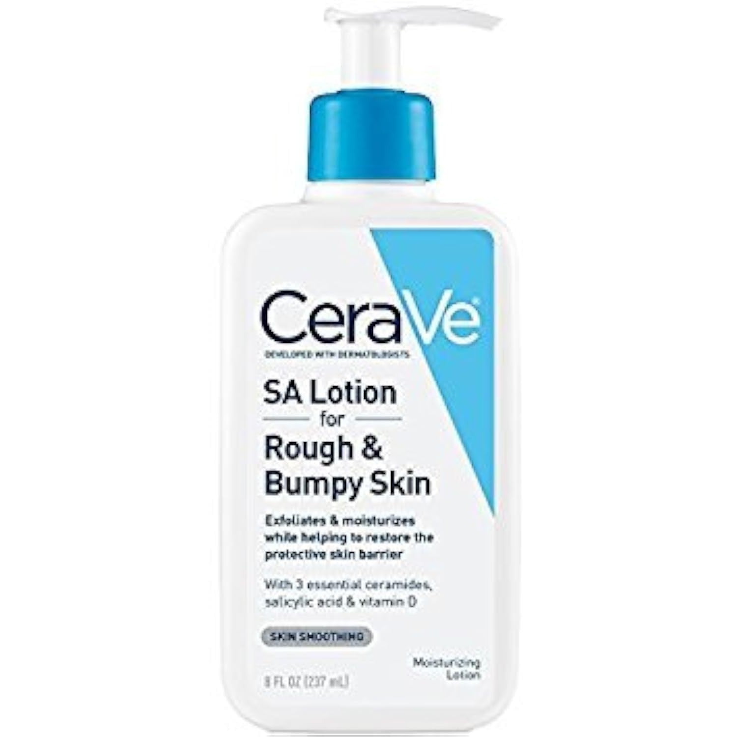CeraVe Salicylic Acid Lotion, Body Lotion for Rough & Bumpy Skin, 8oz | Skin Care, Smooths Rough Skin with Vitamin D, Hyaluronic Acid and Lactic Acid In A Fragrance Free, Allergy Tested Formula