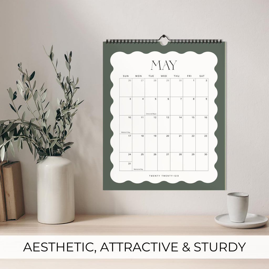 Discover the Aesthetic Wall Calendar 2026, specially curated by Curat Cart, blending style and functionality for your space.