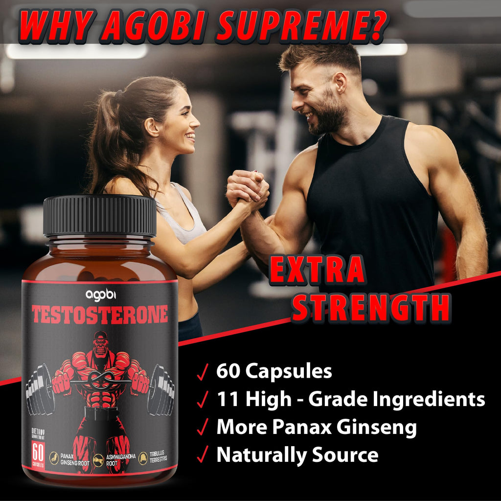 Boost your vitality with agobi Testosterone Supplement for Men, featuring 60 capsules of premium ingredients. Perfect for daily use. Available at Curat Cart.