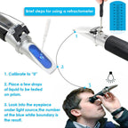 Detailed instructions for using the Agriculture Solutions Salinity Refractometer in official packaging. Available at Curat Cart.