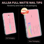 AILLSA Short Almond Nail Tips available in new or old packaging. 450PCS for professional nail designs. Verified by CuratCart.