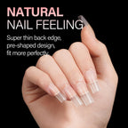 AILLSA 450PCS Short Almond Nail Tips provide a natural feel with a super thin back edge for perfect fit and easy application.