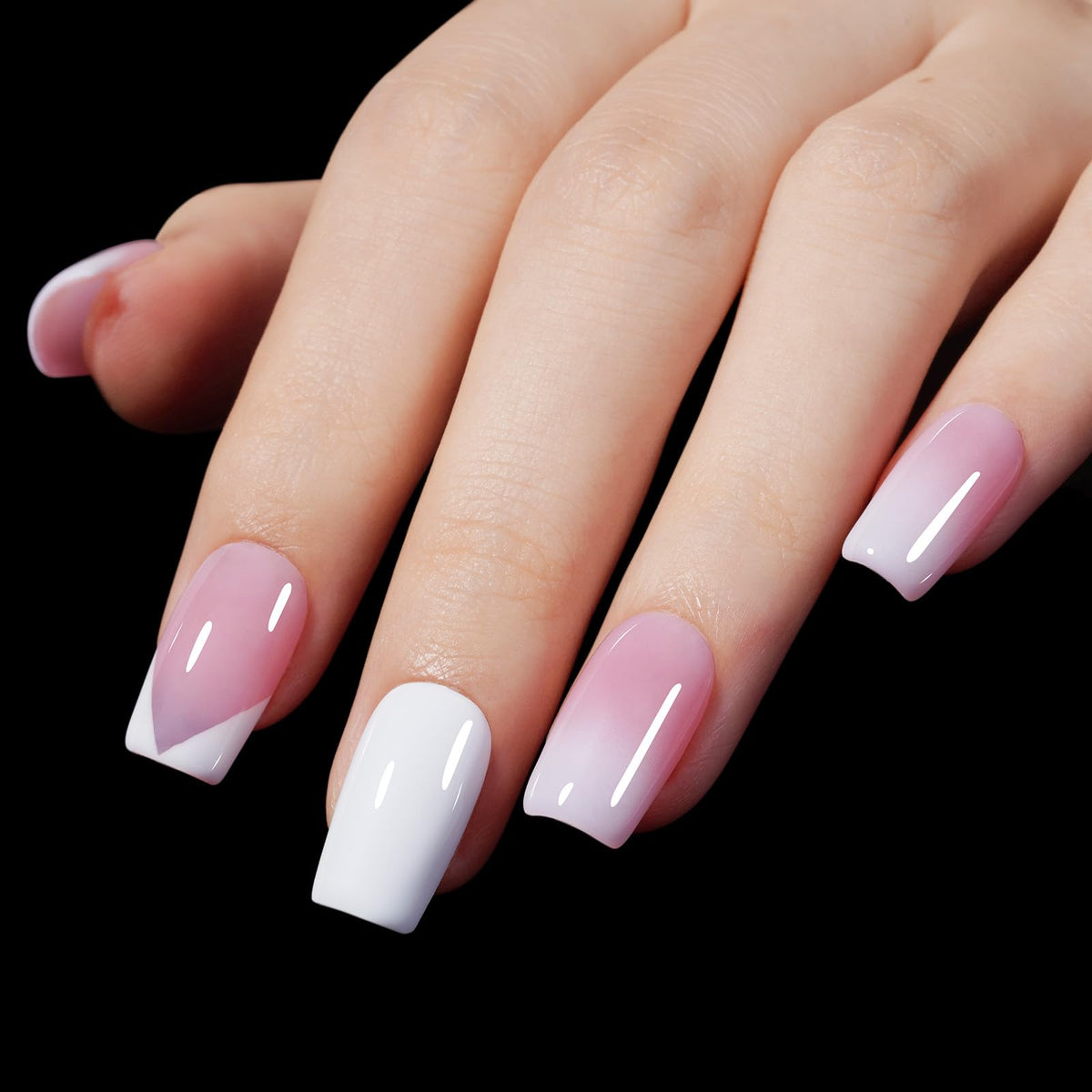 Premium imported AILLSA short almond nail tips, 450PCS, perfect for stunning nail designs and durable wear.
