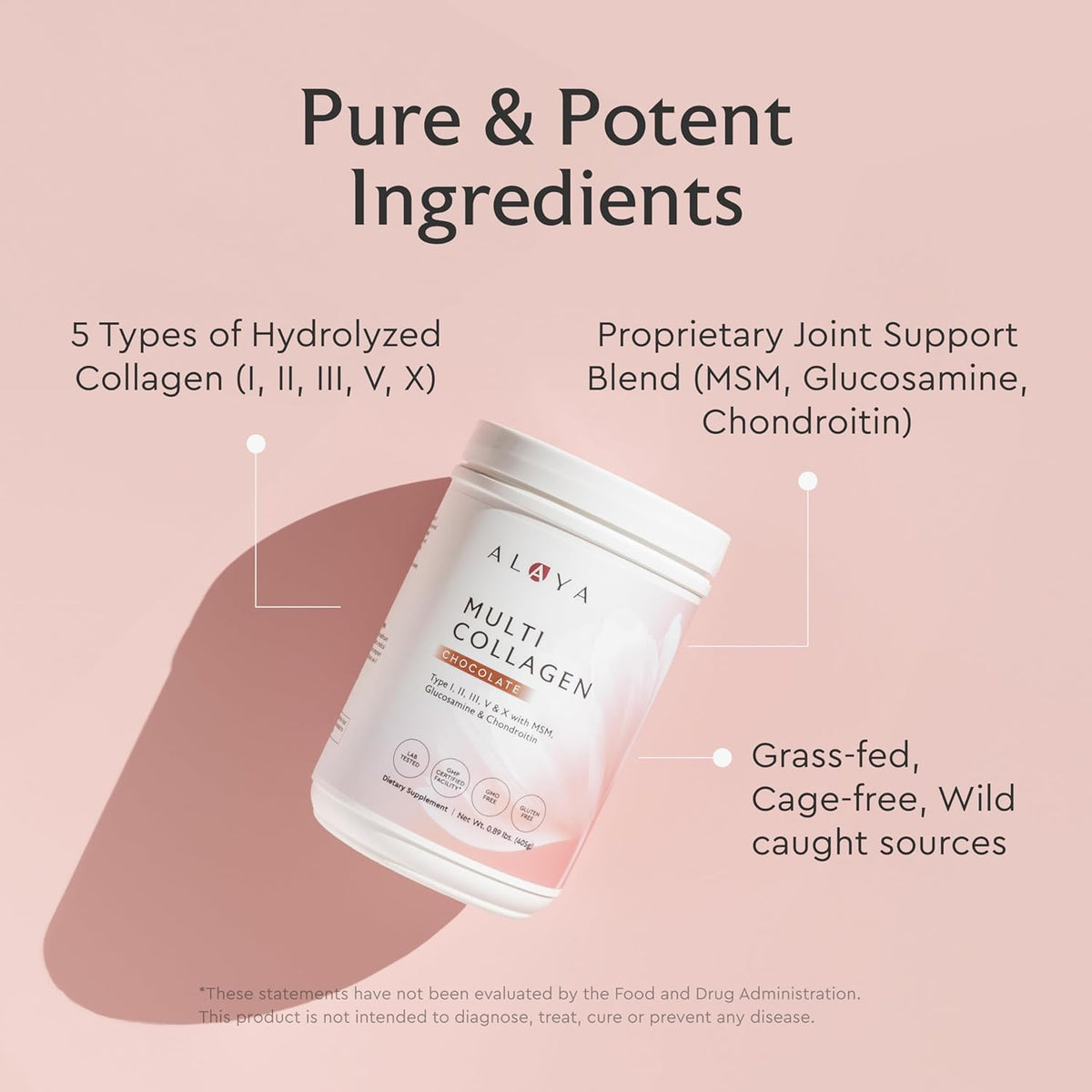 Alaya Multi Collagen Powder Chocolate, specially curated by Curat Cart, blends premium ingredients for enhanced wellness.