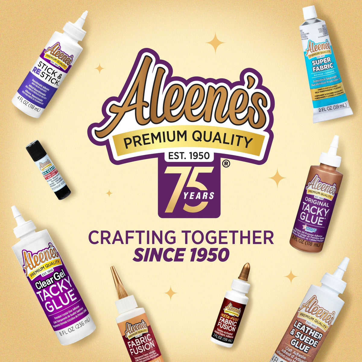 Aleene's Tacky Glue All Purpose Adhesive collection showcasing quality and trust. 100% Authentic, available in India at Curat Cart.