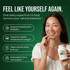 Alevia Organic Amla Capsules in official packaging support joint flexibility, metabolism, and mental clarity. Available at Curat Cart.