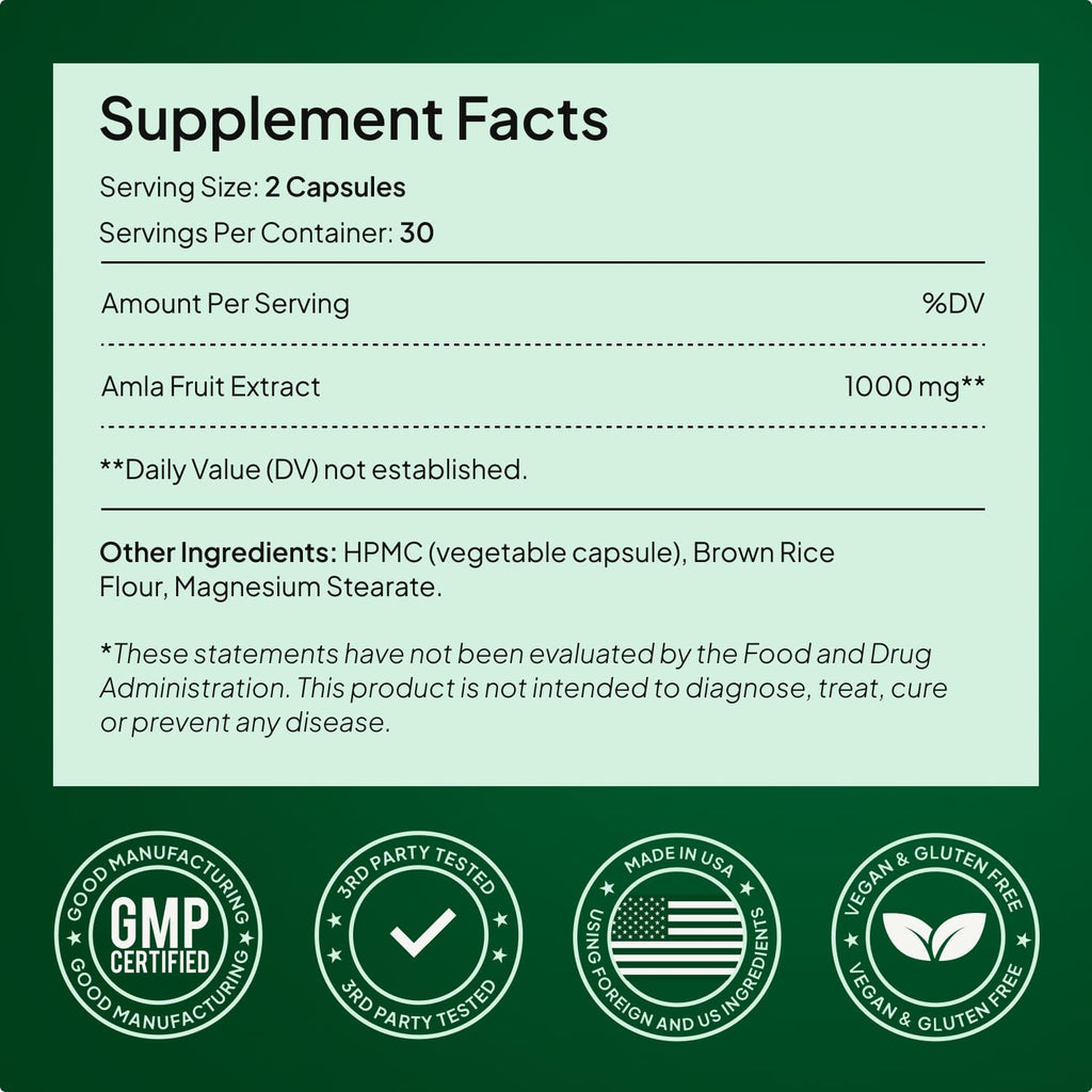 Alevia Organic Amla Capsules showcase 100% authentic ingredients, available at Curat Cart in India. Trustworthy and high-quality health supplement.
