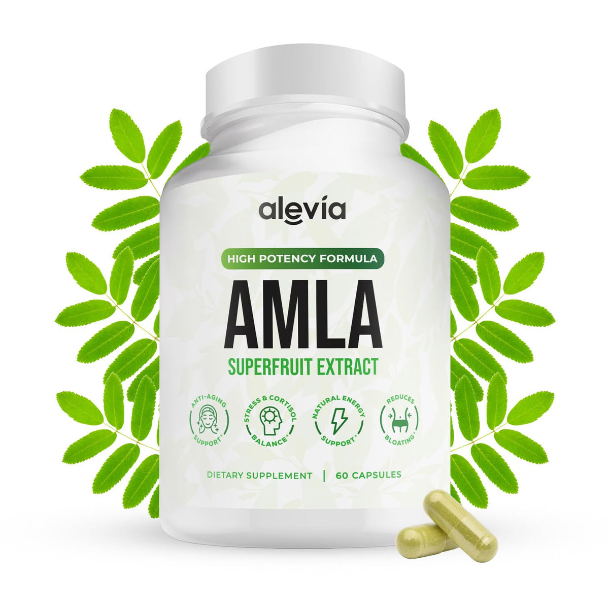 Discover Alevia Organic Amla Capsules, specially curated by Curat Cart for natural health support and balance. Buy now.