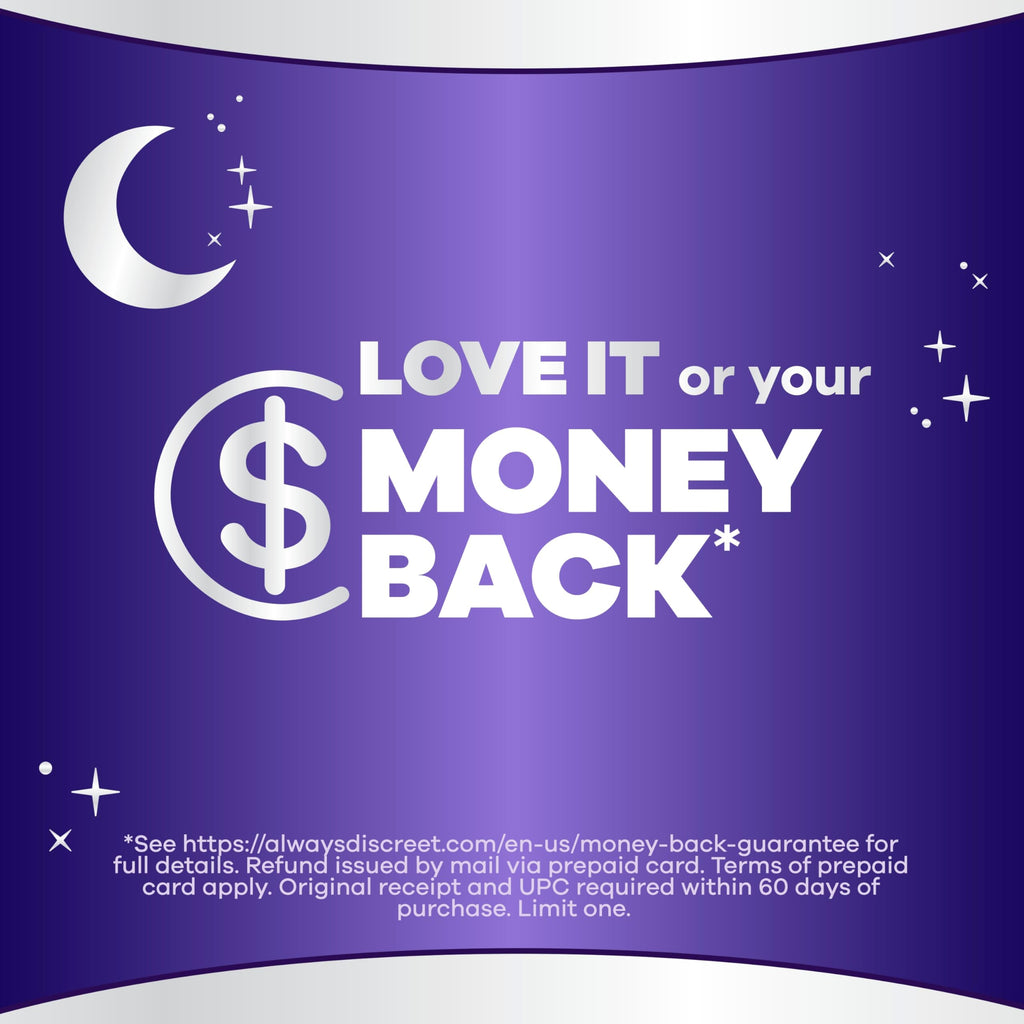 Always Discreet Night Adult Diapers offer a money-back guarantee, perfect for ensuring comfort and protection. Shop now at Curat Cart.