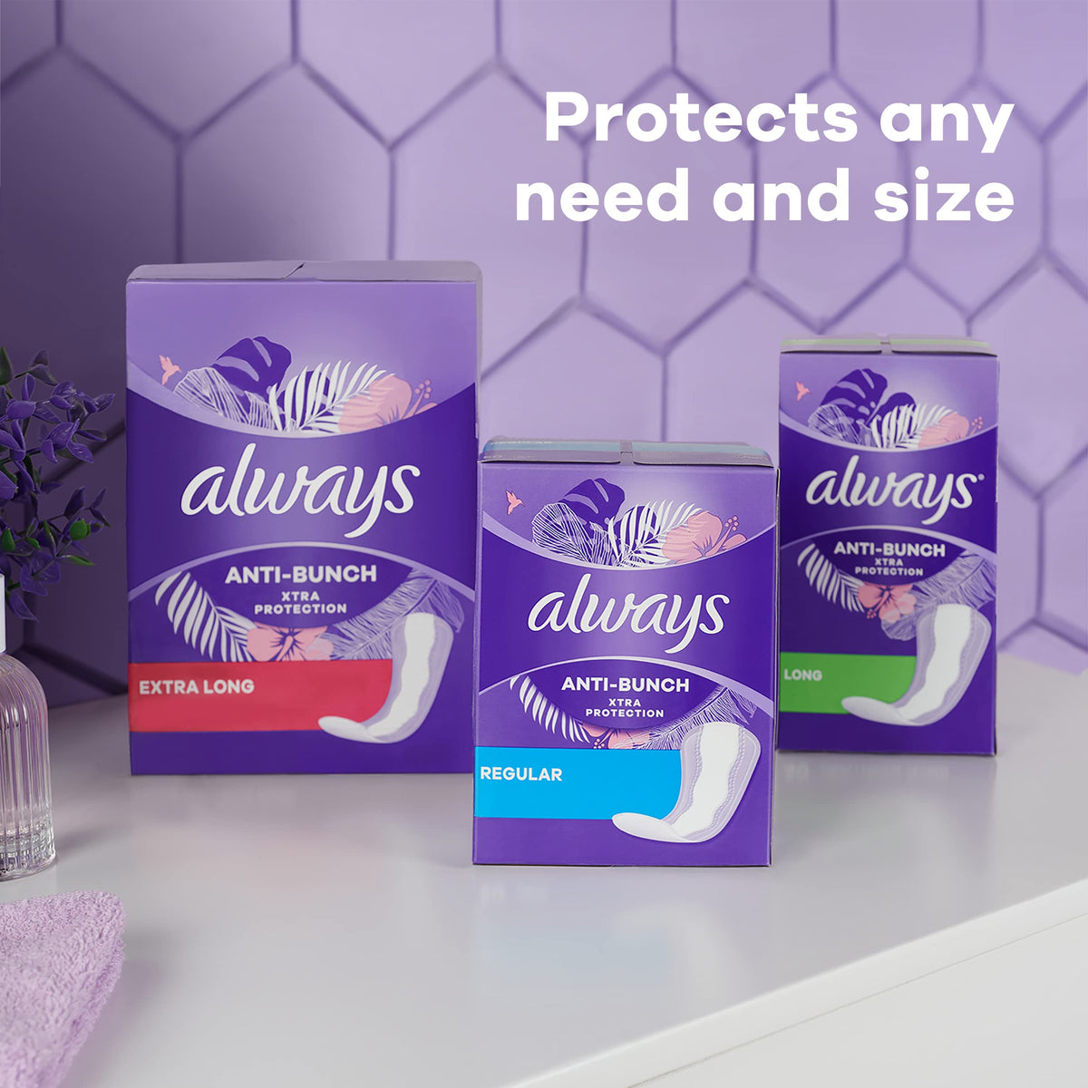 Experience premium imported Always Radiant Daily Liners, designed for ultimate protection and comfort. Available at Curat Cart.