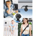 AMACOOL Mini Baby Fan, perfect for keeping your little one cool on the go. Ideal for cars, strollers, and cribs. Available at Curat Cart.