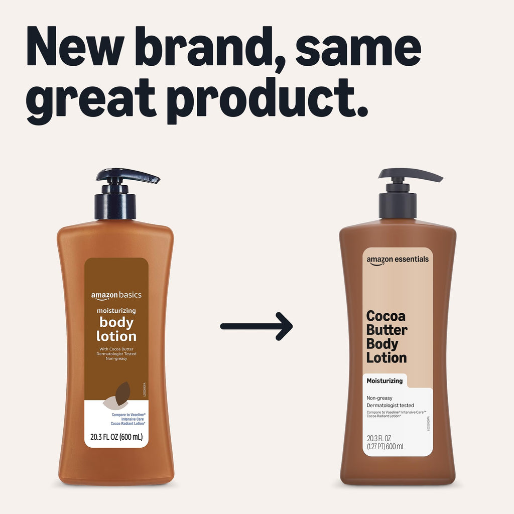 Discover Amazon Essentials Cocoa Butter Lotion, 100% Authentic and available in India at Curat Cart. Moisturizing for all skin types.