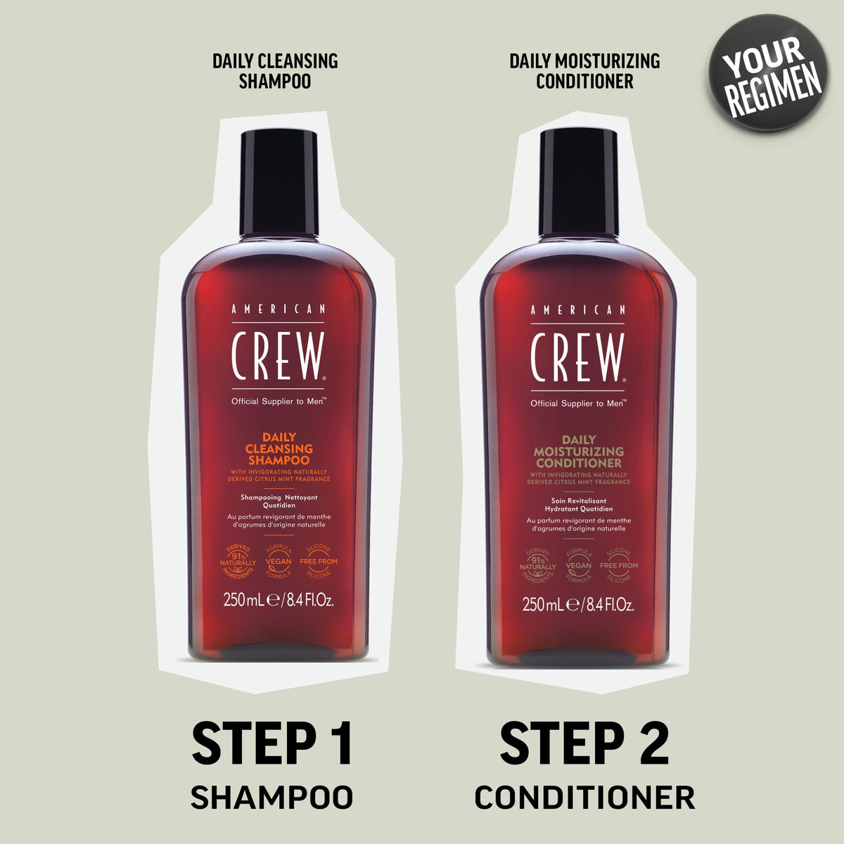 Official American Crew Daily Moisturizing Conditioner, 250ml, designed for men's grooming. Ideal for hydration and nourishment.