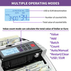 Aneken Money Counter Machine with multiple operating modes, perfect for daily use. Shop now at Curat Cart for efficiency.