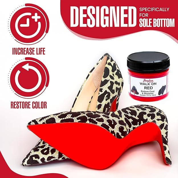 Revive your footwear with Angelus Walk on Red Paint Restorer, trusted by CuratCart for exceptional quality and durability.