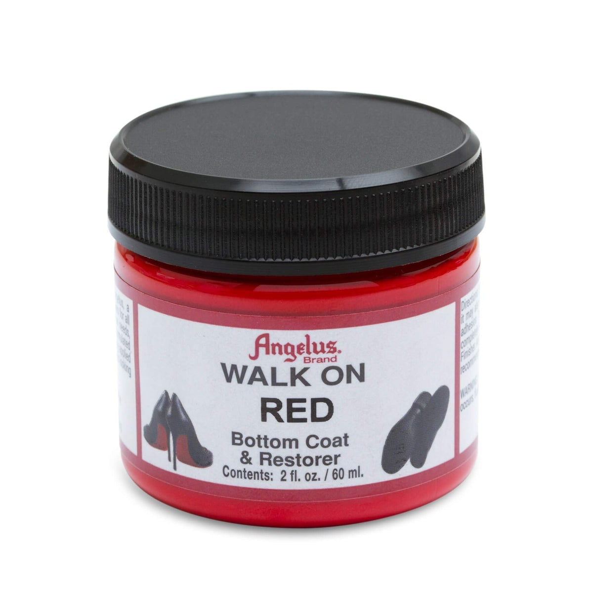 Authentic Angelus Walk on Red paint restorer for shoes, 2 fl oz. Revive your footwear's vibrant look today.