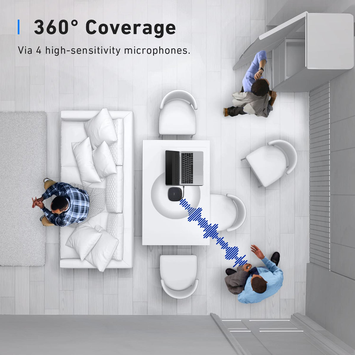 Discover the Anker PowerConf S330 Speakerphone, offering 360° coverage for seamless communication. Specially curated by Curat Cart.
