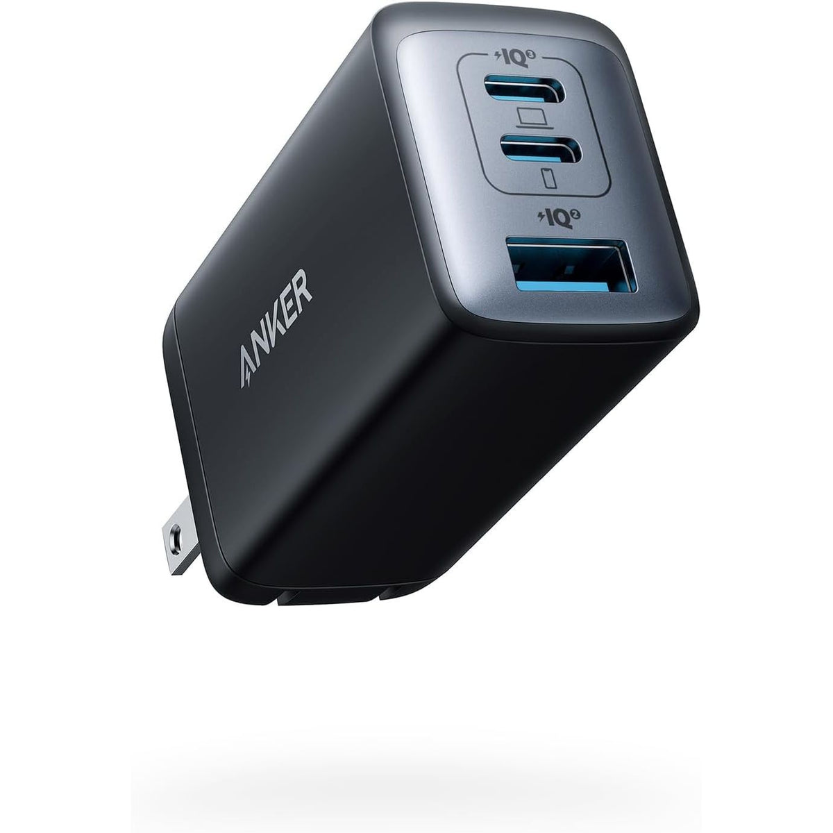 100% Genuine Anker Nano II 65W Charger with dual USB-C and USB-A ports, designed for fast and efficient charging.