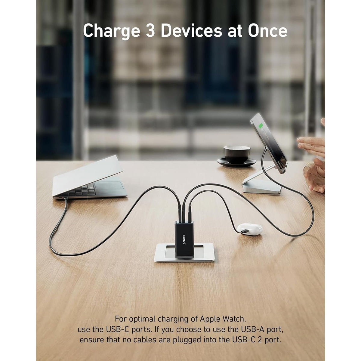 Premium imported Anker Nano II 65W Charger, designed to charge multiple devices simultaneously with efficiency.