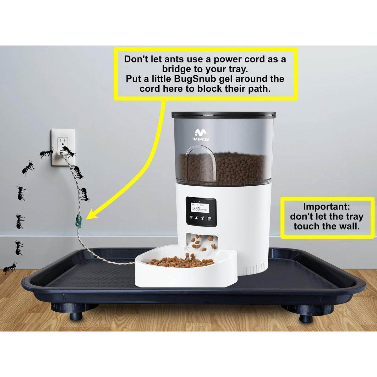 Ant-proof pet food tray from Curat Cart, featuring high-quality materials and effective design to keep ants away. Perfect for pet owners.