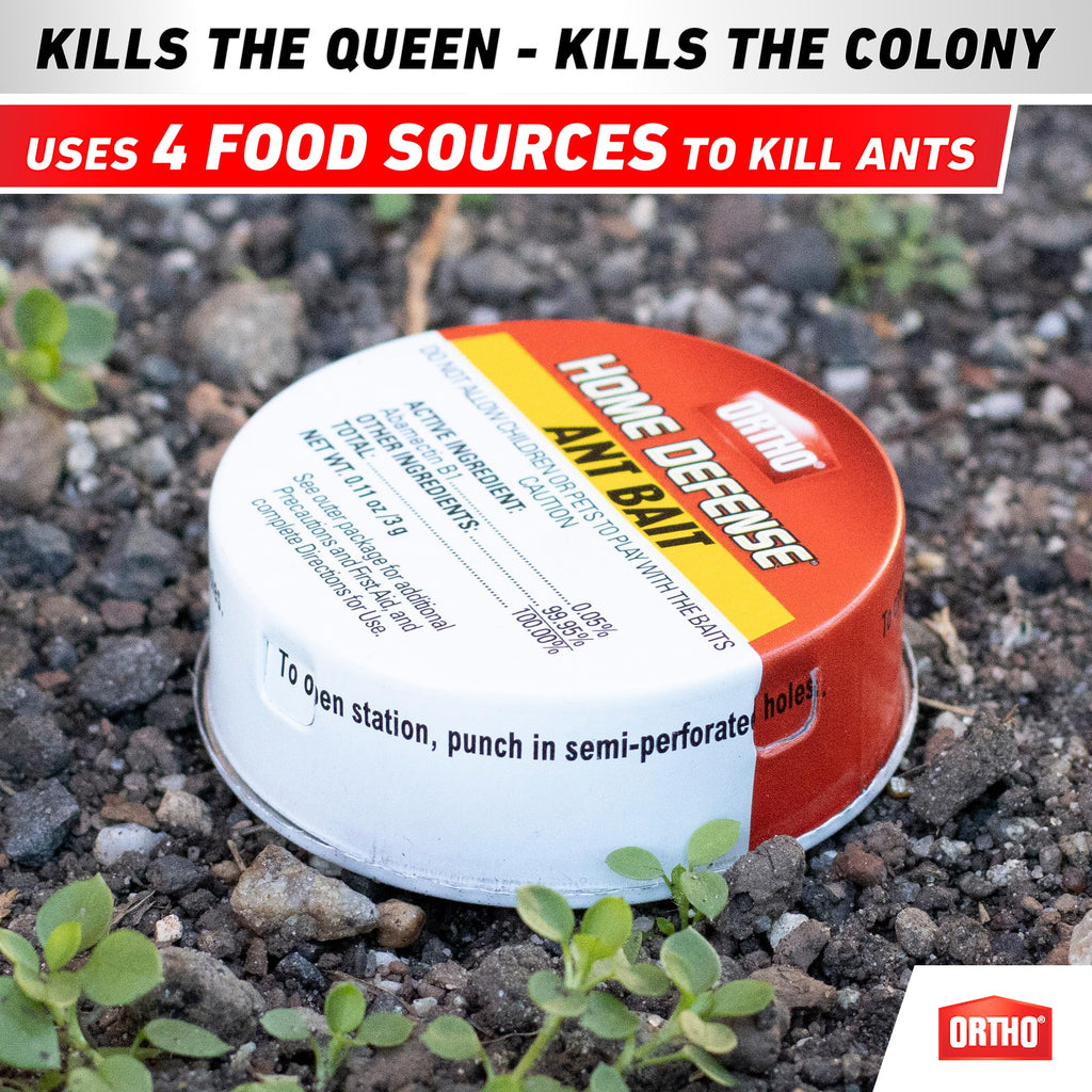 High-quality Ortho Ant Trap packaging, designed to kill ants using four food sources, available at Curat Cart.
