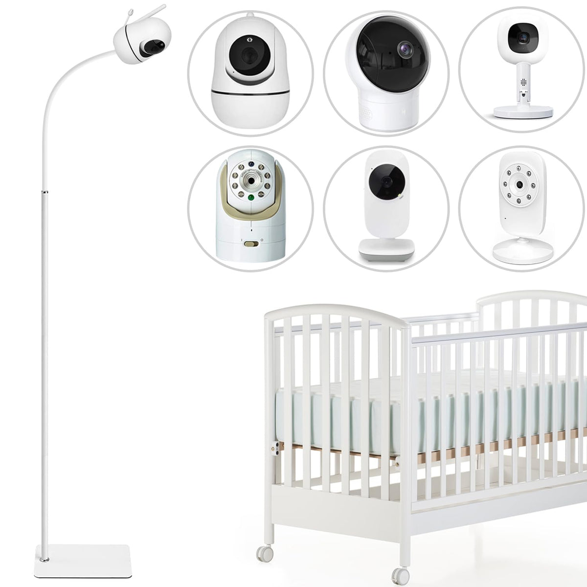 Discover the Adjustable Height Baby Monitor Stand, a premium imported solution from Curat Cart for enhanced nursery safety.