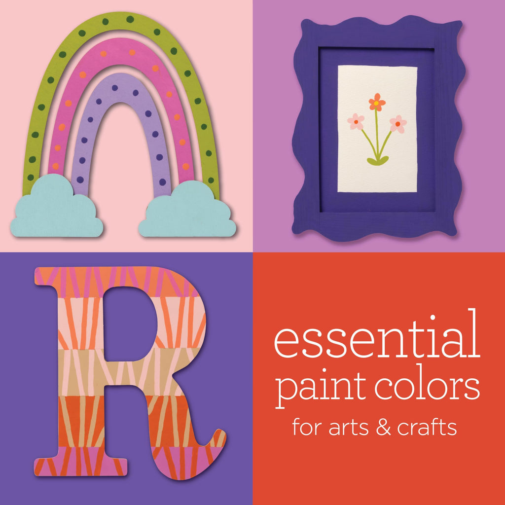 Vibrant Apple Barrel Acrylic Craft Paint Kit showcasing essential colors for arts and crafts, perfect for creative projects. Available at Curat Cart.