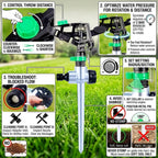 APT Sprinklers for Lawn Garden displayed in official packaging, showcasing high-quality design for optimal water pressure and coverage. Available at Curat Cart.