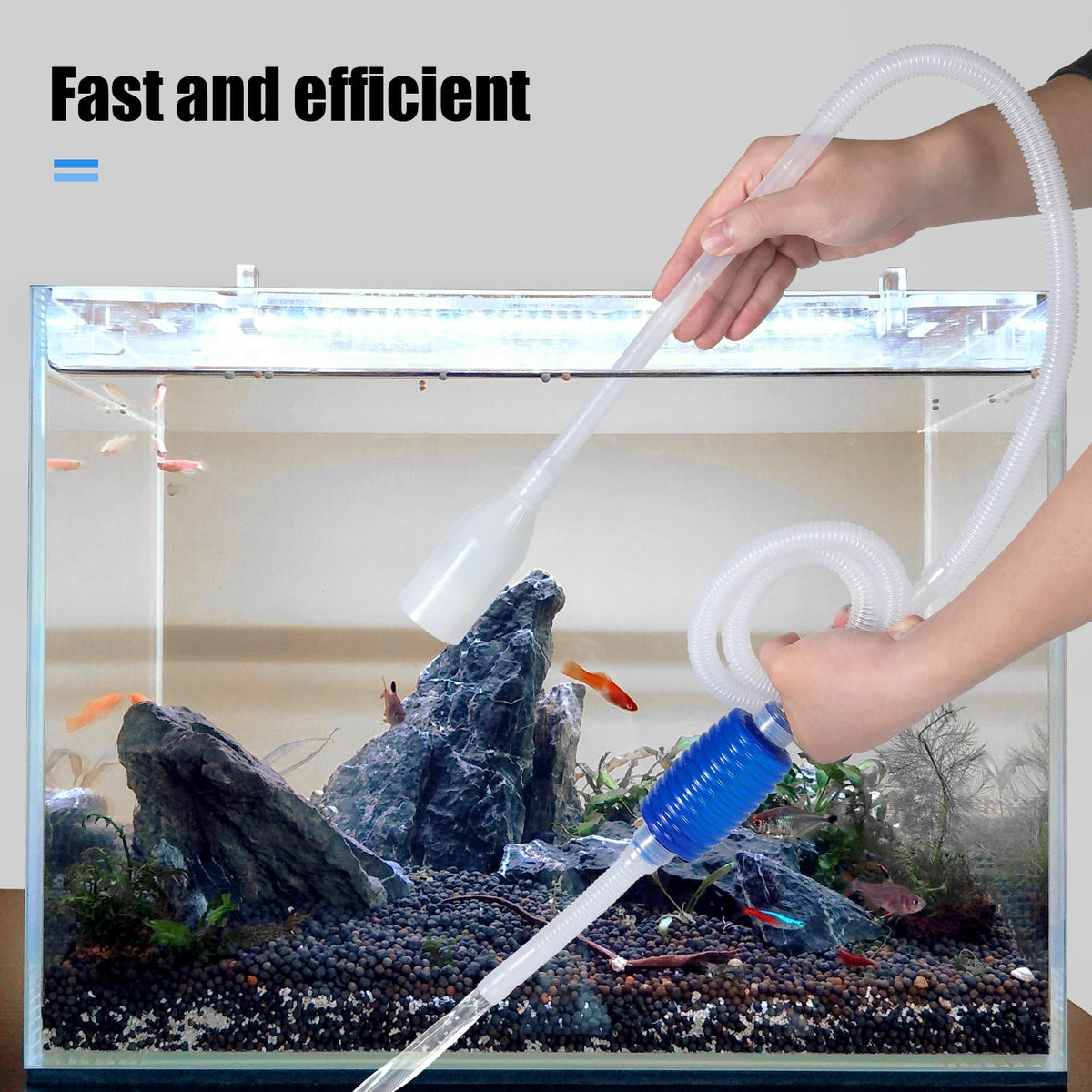Effortlessly clean your aquarium with the Aquaneat Vacuum Siphon, a premium import available at Curat Cart for fast and efficient maintenance.