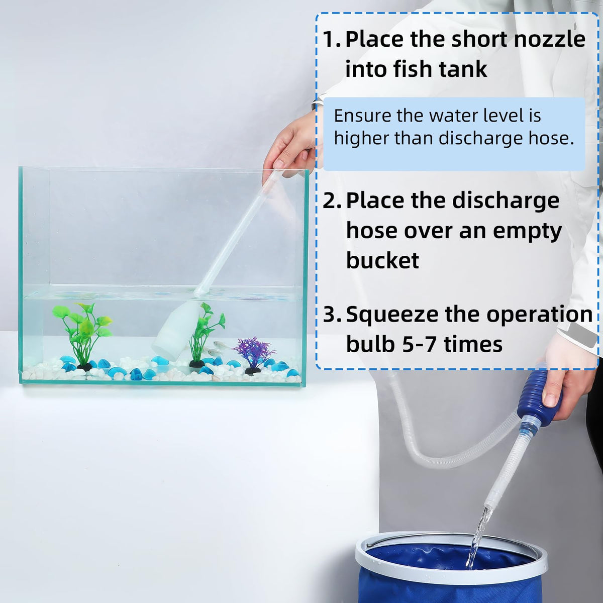 Effortlessly maintain your aquarium with the Aquaneat Aquarium Vacuum Siphon. Perfect for daily use, available at Curat Cart.