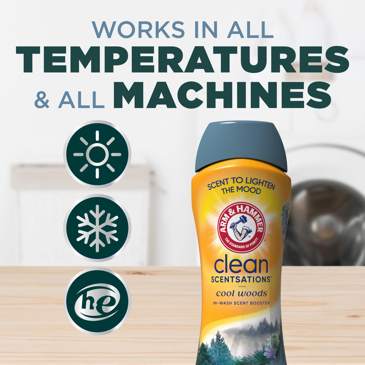 ARM & HAMMER Laundry Scent Booster offers fresh clean woods scent, ensuring 100% authentic quality. Available in India at Curat Cart.
