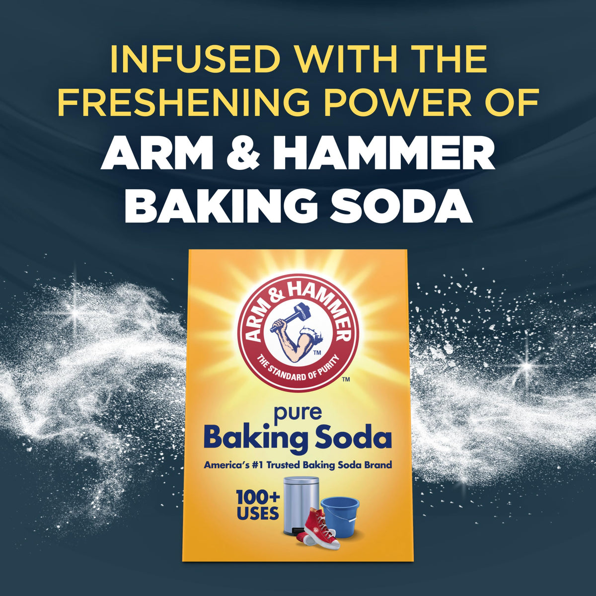 Experience the freshness of ARM & HAMMER Laundry Scent Booster in high-quality packaging, available at Curat Cart.